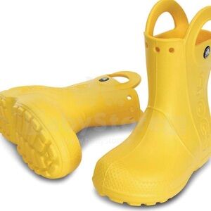 CROCS Kids Yellow Rain Boots